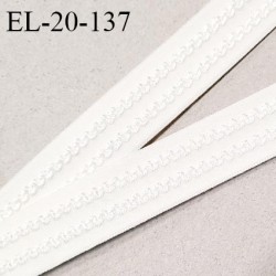 Elastique 19 mm bretelle et lingerie couleur naturel avec surpiqures brodées très beau fabriqué en France prix au mètre