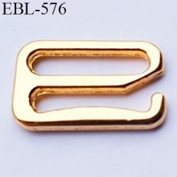 Crochet métal 9 mm couleur doré or largeur intérieur de passage de bretelle 9 mm haut de gamme