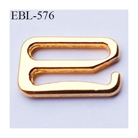 Crochet métal 9 mm couleur doré or largeur intérieur de passage de bretelle 9 mm haut de gamme