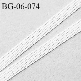 Droit fil à plat 6 mm semi rigide spécial lingerie et couture du prêt-à-porter couleur blanc fabriqué en France prix au mètre