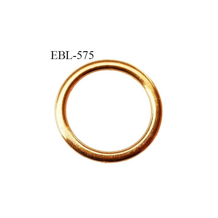 Anneau métallique 11 mm couleur or doré  brillant  pour soutien gorge diamètre intérieur 11 mm prix à l'unité haut de gamme