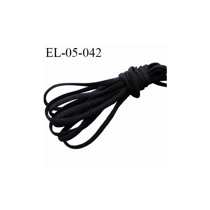 Cordon élastique 5 mm ou cache armature underwire casing galon lingerie et bain noir extensible diamètre 5 mm prix au mètre