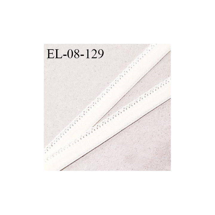 Elastique picot 8 mm haut de gamme couleur chantilly doux au toucher largeur 8 mm prix au mètre