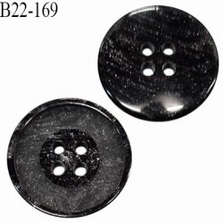 Bouton 22 mm en pvc couleur noir avec paillettes argentées 2 trous diamètre 22 mm épaisseur 4 mm prix à la pièce