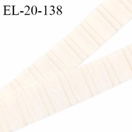 Elastique 20 mm bretelle et lingerie couleur chantilly froncé fabriqué en France pour une grande marque prix au mètre