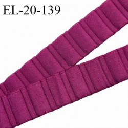Elastique 20 mm bretelle et lingerie couleur magenta froncé fabriqué en France pour une grande marque prix au mètre