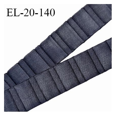 Elastique 20 mm bretelle et lingerie couleur gris graphite froncé fabriqué en France pour une grande marque prix au mètre