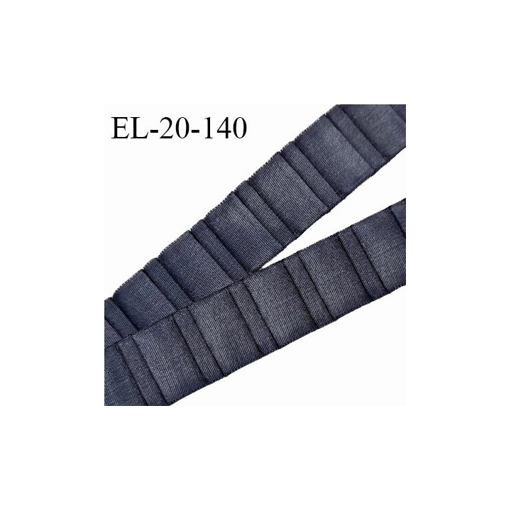 Elastique 20 mm bretelle et lingerie couleur gris graphite froncé fabriqué en France pour une grande marque prix au mètre