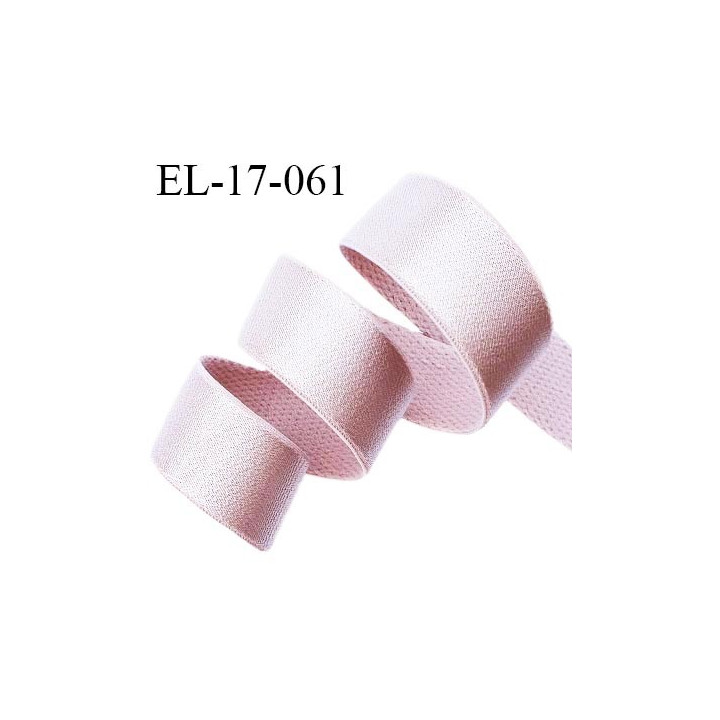 Elastique 16 mm lingerie haut de gamme couleur gris rosé brillant largeur 16 mm prix au mètre