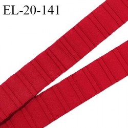 Elastique 20 mm bretelle et lingerie couleur rouge tentation froncé fabriqué en France pour une grande marque prix au mètre