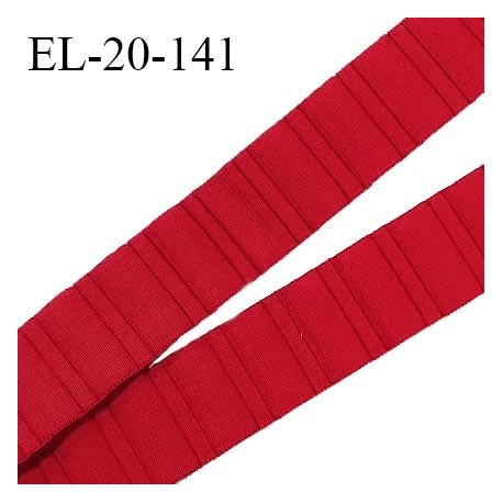 Elastique 20 mm bretelle et lingerie couleur rouge tentation froncé fabriqué en France pour une grande marque prix au mètre