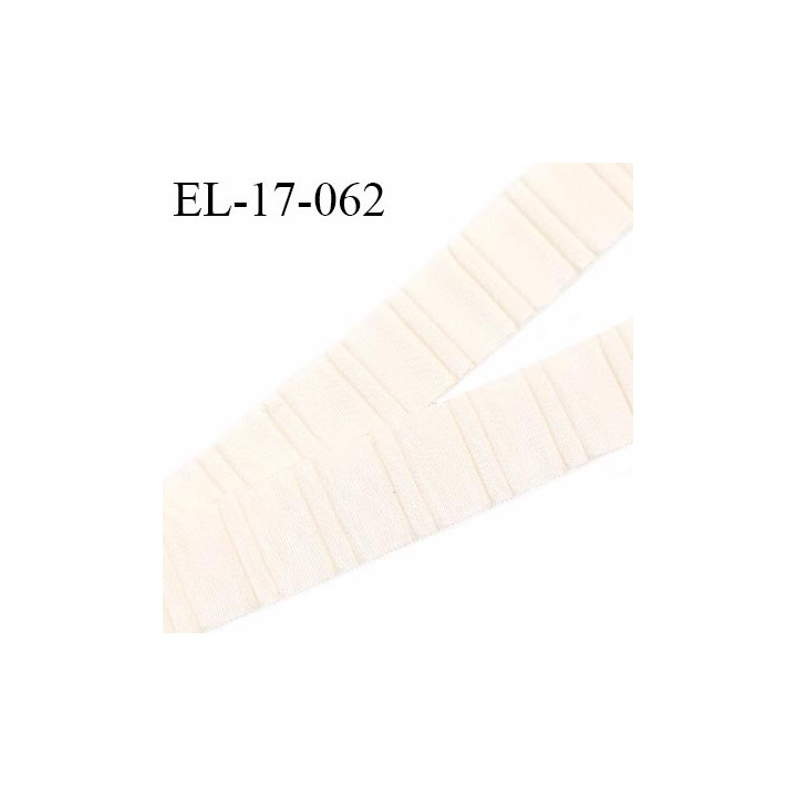 Elastique 16 mm bretelle et lingerie couleur chantilly froncé fabriqué en France pour une grande marque prix au mètre