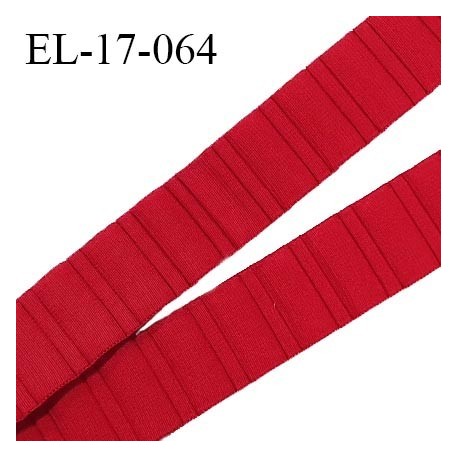 Elastique 16 mm bretelle et lingerie couleur rouge tentation froncé fabriqué en France pour une grande marque prix au mètre