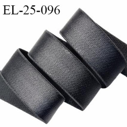 Elastique 24 mm bretelle et lingerie couleur gris graphite brillant fabriqué en France pour une grande marque prix au mètre