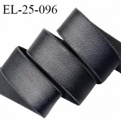 Elastique 24 mm bretelle et lingerie couleur gris graphite brillant fabriqué en France pour une grande marque prix au mètre