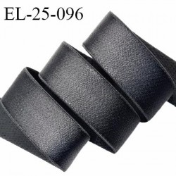 Elastique 24 mm lingerie couleur gris graphite brillant fabriqué en France pour une grande marque prix au mètre