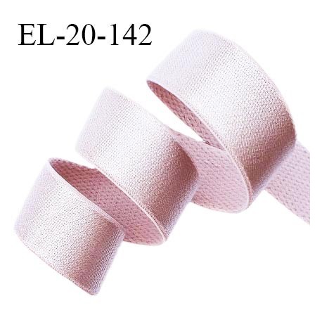 Elastique 19 mm bretelle et lingerie couleur gris rosé brillant fabriqué en France pour une grande marque prix au mètre