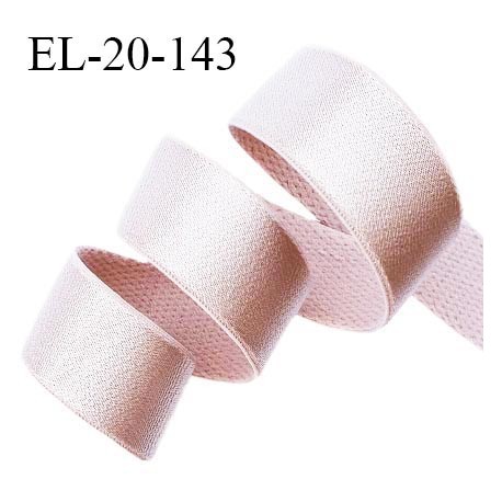 Elastique 19 mm bretelle et lingerie couleur blush brillant fabriqué en France pour une grande marque prix au mètre