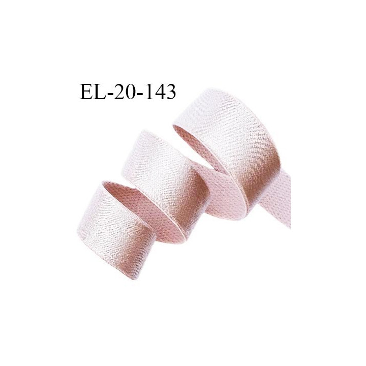 Elastique 19 mm bretelle et lingerie couleur blush brillant fabriqué en France pour une grande marque prix au mètre