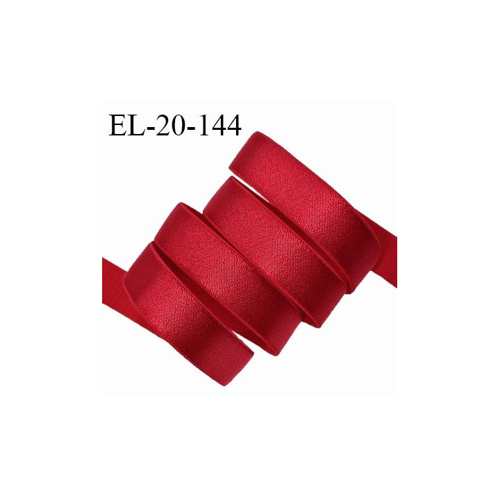 Elastique 19 mm bretelle et lingerie couleur rouge tentation brillant fabriqué en France pour une grande marque prix au mètre