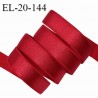 Elastique 19 mm bretelle et lingerie couleur rouge tentation brillant fabriqué en France pour une grande marque prix au mètre