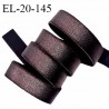 Elastique 19 mm bretelle et lingerie couleur marron teck brillant fabriqué en France pour une grande marque prix au mètre