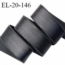 Elastique 19 mm bretelle et lingerie couleur gris graphite brillant fabriqué en France pour une grande marque prix au mètre