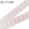 Elastique 16 mm bretelle et lingerie couleur fumé froncé fabriqué en France pour une grande marque largeur 16 mm prix au mètre