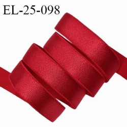 Elastique 24 mm bretelle et lingerie couleur rouge tentation brillant fabriqué en France pour une grande marque prix au mètre