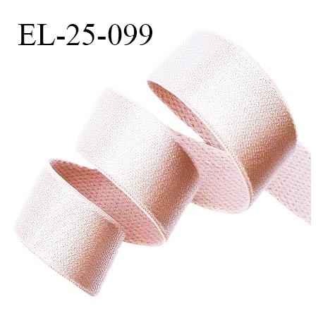 Elastique 24 mm bretelle et lingerie couleur beige rosé ou lamé brillant fabriqué en France pour une grande marque prix au mètre