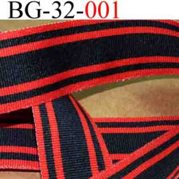 biais galon ruban couleur noir et rouge double face très solide acrylique largeur 32 mm vendu au mètres 