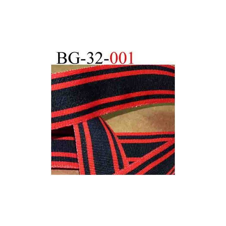 biais galon ruban couleur noir et rouge double face très solide acrylique largeur 32 mm vendu au mètres 