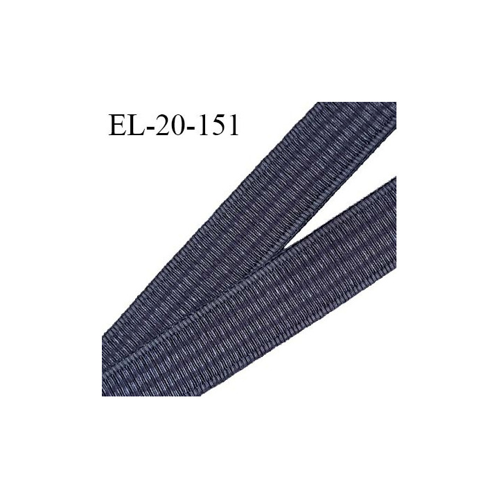 Elastique 19 mm bretelle et lingerie couleur gris graphite légèrement brillant très beau fabriqué en France prix au mètre