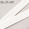 Elastique 24 mm bretelle et lingerie couleur naturel avec surpiqures brodées très beau fabriqué en France prix au mètre