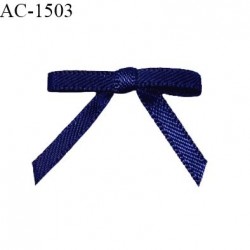 Noeud lingerie satin haut de gamme couleur bleu marine haut de gamme largeur 25 mm hauteur 20 mm prix à l'unité