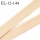 Elastique picot 12 mm couleur beige sable haut de gamme superbe avec picots de chaque côté prix au mètre