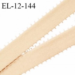 Elastique picot 12 mm couleur beige sable haut de gamme superbe avec picots de chaque côté prix au mètre
