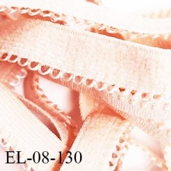 Elastique picot 8 mm haut de gamme couleur rose craie fabriqué en France pour une grande marque prix au mètre