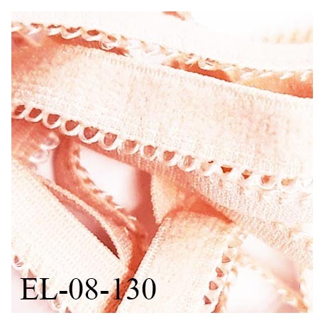 Elastique picot 8 mm haut de gamme couleur rose craie fabriqué en France pour une grande marque prix au mètre