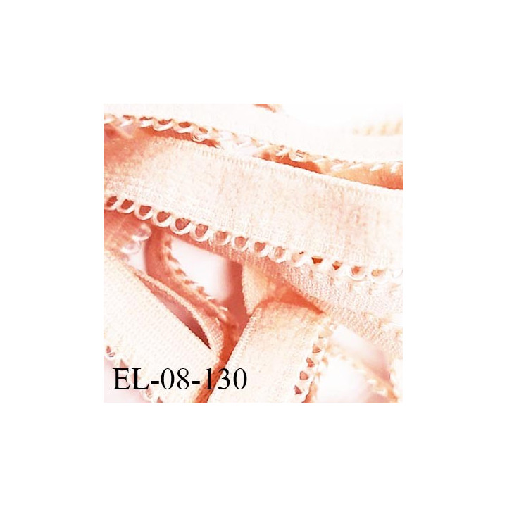 Elastique picot 8 mm haut de gamme couleur rose craie fabriqué en France pour une grande marque prix au mètre