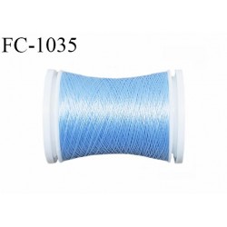 Bobine 500 mètres de fil mousse n°100 polyamide fil super qualité couleur bleu ciel longueur 500 m bobiné en France