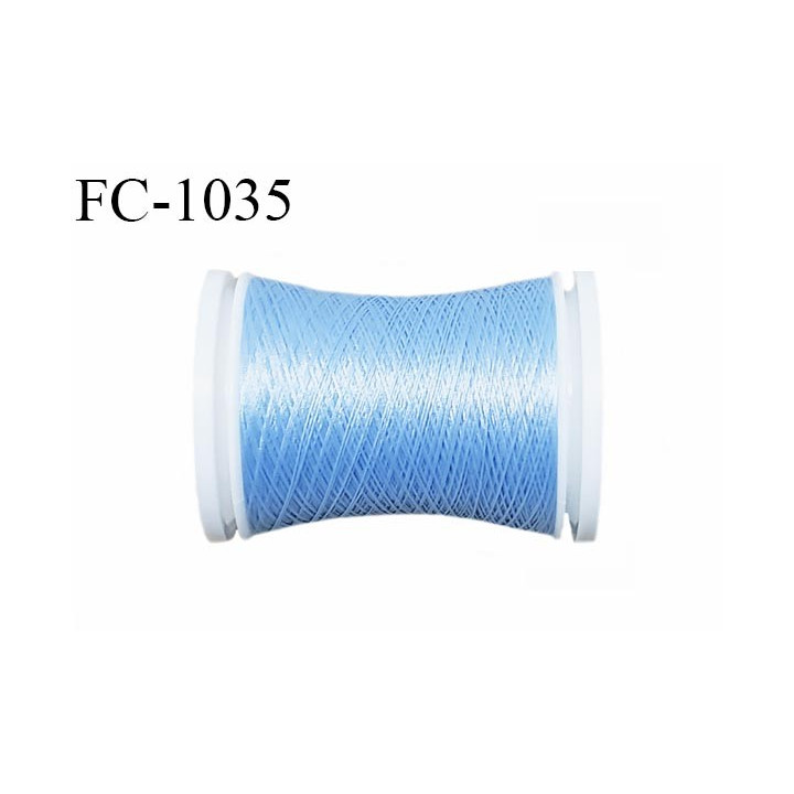 Cone 500 mètres de fil mousse n°100 polyamide fil super qualité couleur bleu ciel longueur 500 m  bobiné en France