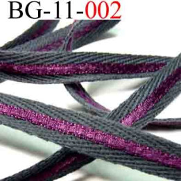 biais galon ruban couleur gris et le violet est brillant double face  largeur 11 mm vendu au mètres
