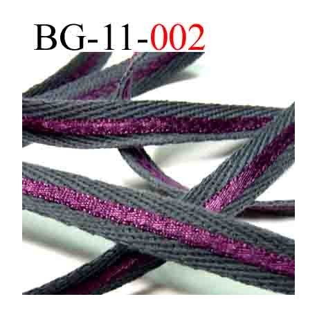 biais galon ruban couleur gris et le violet est brillant double face largeur 11 mm vendu au mètres