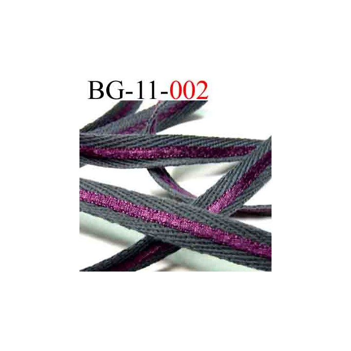 biais galon ruban couleur gris et le violet est brillant double face  largeur 11 mm vendu au mètres