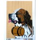 Canevas à broder 40 x 60 cm thème LE CHIEN LE SAINT BERNARD