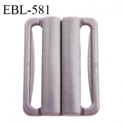 Boucle clip 30 mm attache réglette pvc spécial maillot de bain couleur beige sépia intérieur 30 mm haut de gamme prix à l'unité