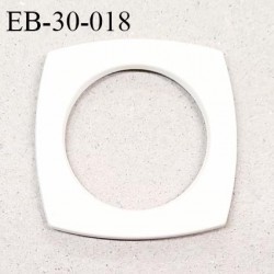Boucle 30 mm en pvc couleur naturel diamètre intérieur 30 mm largeur extérieur 42 mm prix à l'unité