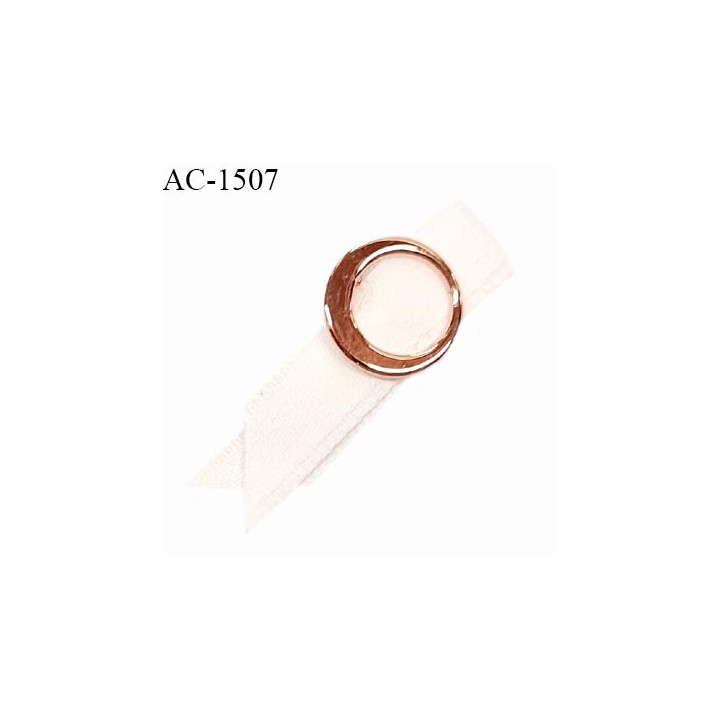 Noeud lingerie haut de gamme ruban satin mat couleur naturel avec anneau couleur rose gold prix à l'unité