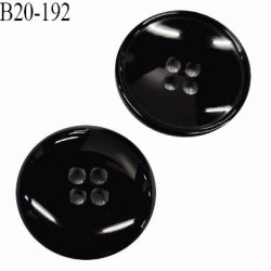 Bouton 20 mm haut de gamme couleur noir 4 trous diamètre 20 mm épaisseur 4 mm prix à l'unité